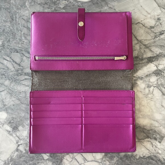 Celine Leather Multifunction Bi-fold Wallet Gray - Picture 3 of 9